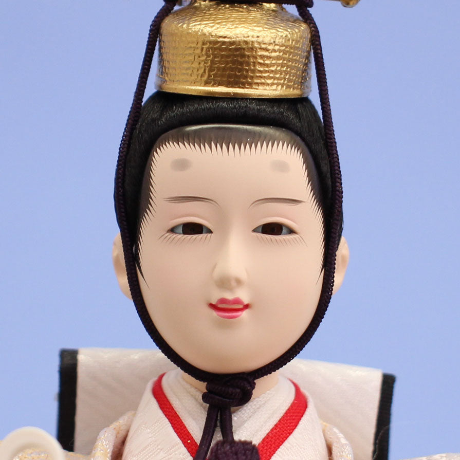雛人形ケース飾り 二人 小三五親王 つむぎ　殿顔