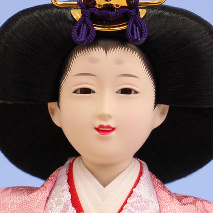 Décoration de coffret de poupée Hina pour deux personnes Largeur 48 cm Petit trois et cinq princes et princesses Décoration de coffret Mahiro