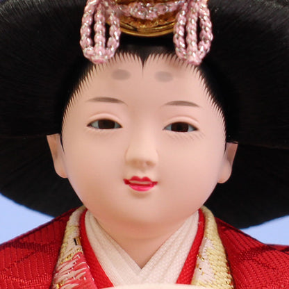 雛人形ケース飾り 二人 まめ親王まのんケース飾り　姫顔