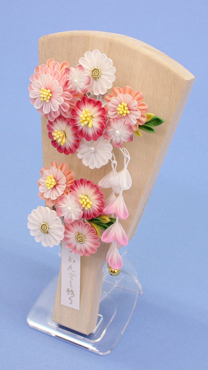 つまみ髪飾り羽子板 #7美羽 アクリルスタンド付き　上から