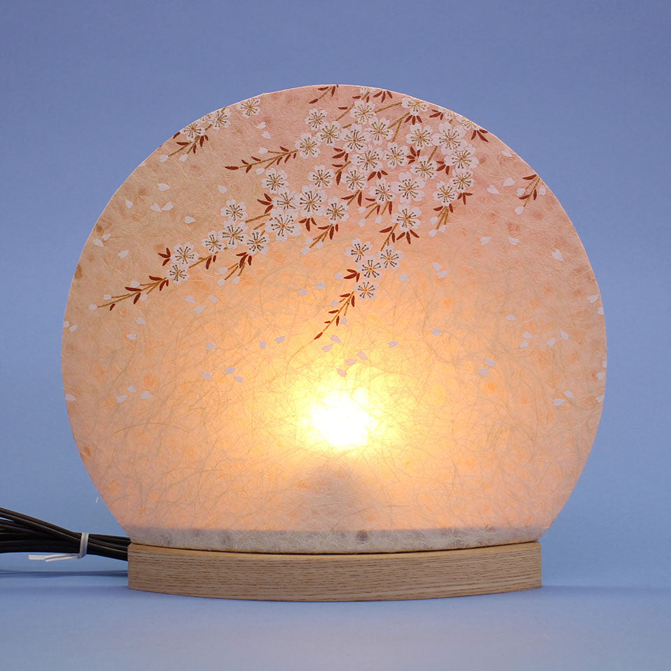 LED行灯 丸型照明桜柄 （大）　明所点灯