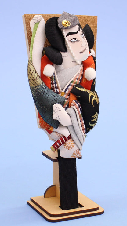 Kabuki Hagoita No. 8 Benkei with stand