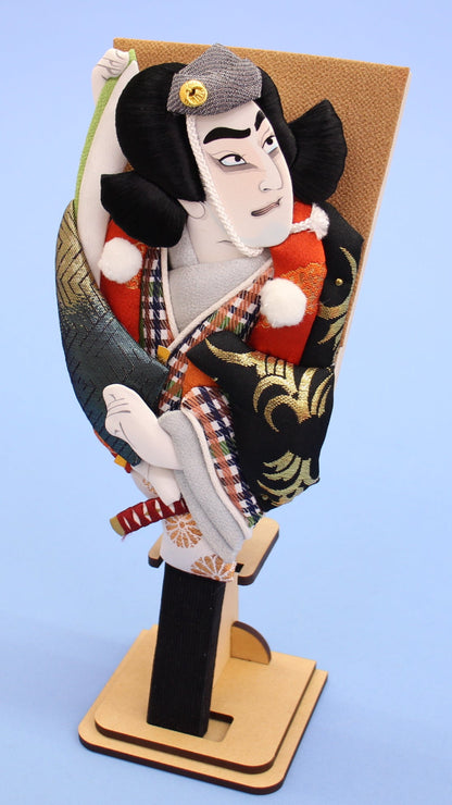 Kabuki Hagoita No. 8 Benkei with stand