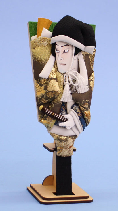 Kabuki Hagoita No. 8 Togashi with stand