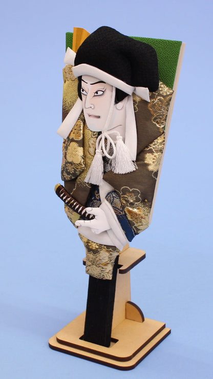 Kabuki Hagoita No. 8 Togashi with stand