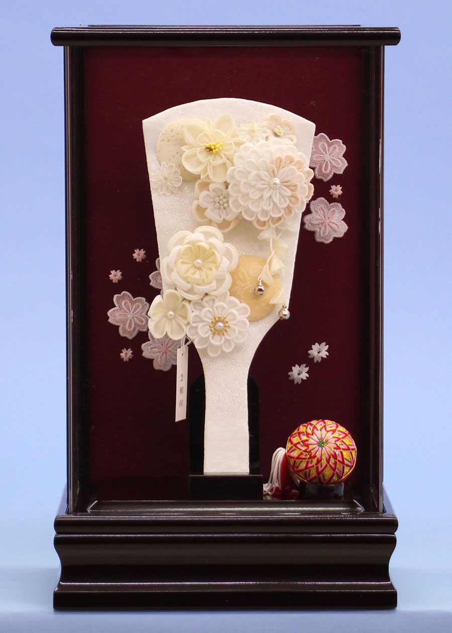 ９号髪飾り羽子板ましろ簪　アクリルブドウケース飾り