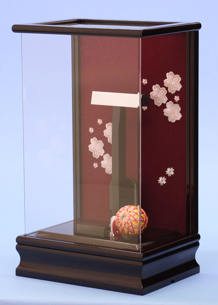 羽子板用ケースアクリルカブセケース（ブドウ)　横から