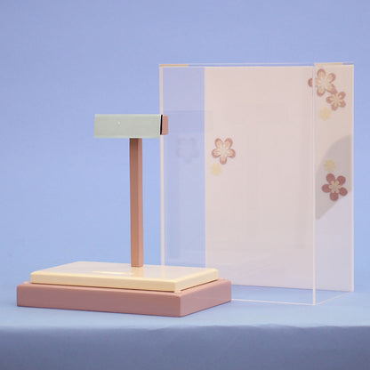 N° 6 Hagoita Mizuhiki Beige Rose Mat Étui Fin Décoration