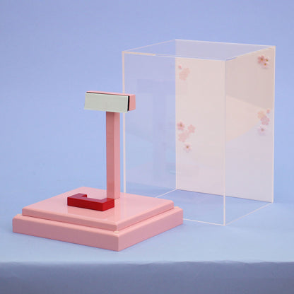 ６号縮緬羽子板うさぎ簪ピンクケース