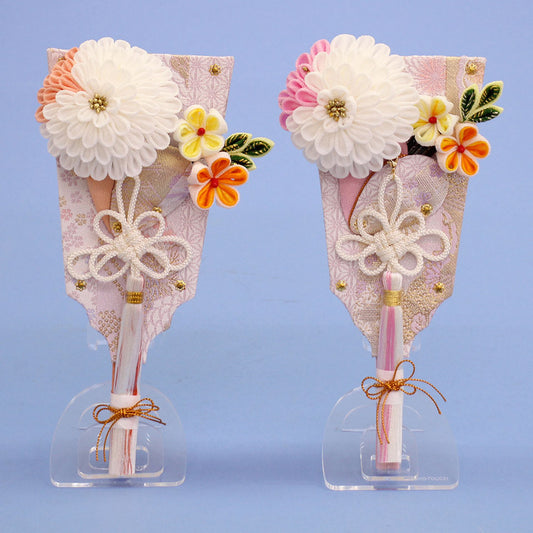 姉妹羽子板 つまみマム羽子板２個セット