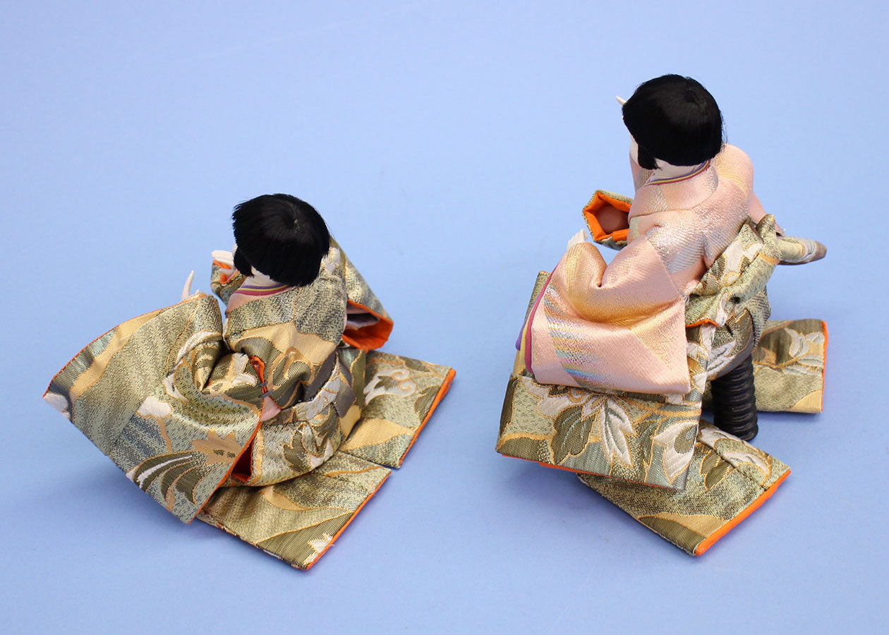 雛人形単品 芥子五人囃子　後ろから