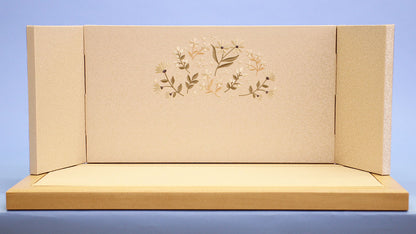 平台屏風セット 幅60cm 20号 栓クリア畳台-8号三曲刺繍小花集め