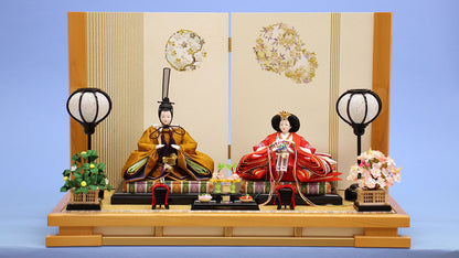 雛人形平飾り 京十二番コーロゼン　桧丸紋