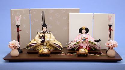 雛人形平飾り 京十二番21205-PCG　オディール　正面