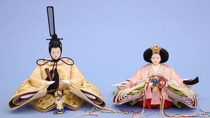 雛人形単品 親王5 京十二番　21205-PCGベージュピンク刺繍