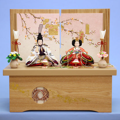 雛人形収納飾り 京十四番親王千筋細工ナチュラル