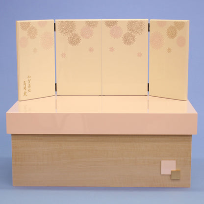 収納台屏風セット 幅52cm バニラ花萌え