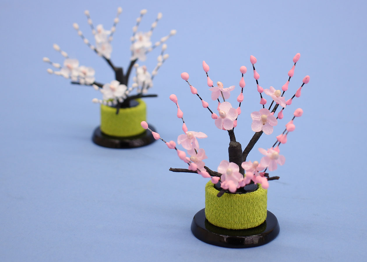 ひな道具　単品　光彩紅白梅　イメージ