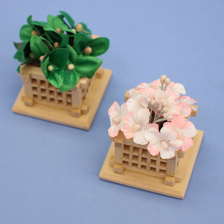 Hina Doll Storage Decoration 40cm wide Mamebina Foil-stamped Korin Sakura