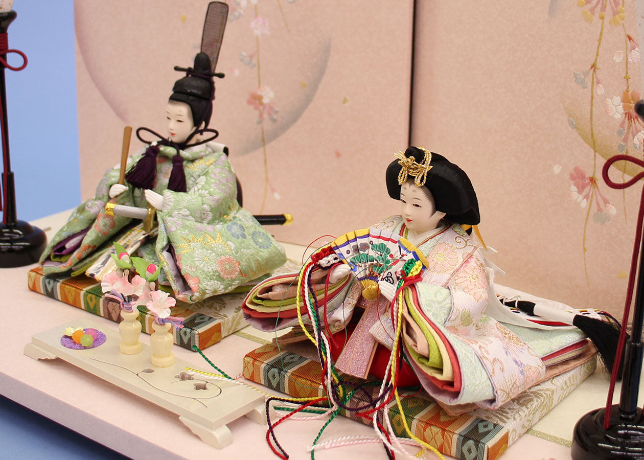 雛人形 平飾り 幅45cm｜京十五番 グリーン 彩月 – 寿鳳人形の東芸