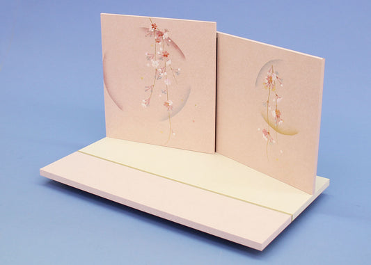 ensemble complet poupée Hina et paravent à plateforme, largeur 45 cm, Saitsuki