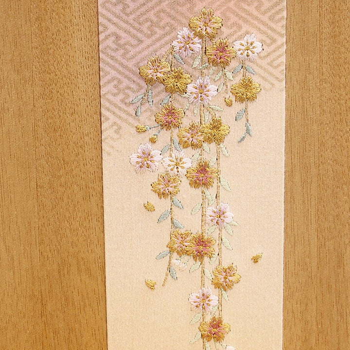 ひな Flat Hina Doll Display, Width 40cm, Silk Mamebina, Asahi – 寿鳳