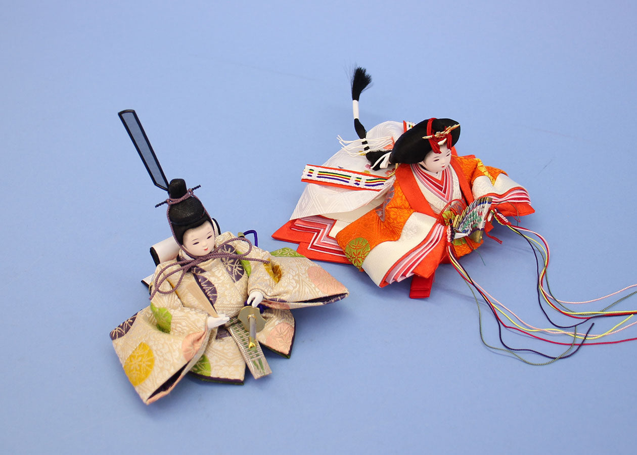 雛人形単品 親王2 正絹上仕立てまめびな #50　左上から