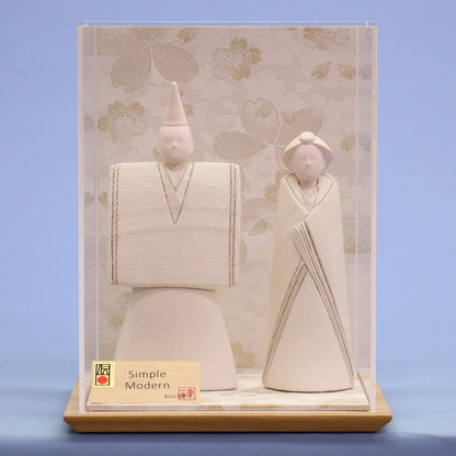 木目込み雛人形 幸一光作SimpleModern #2 白桜ケース入り