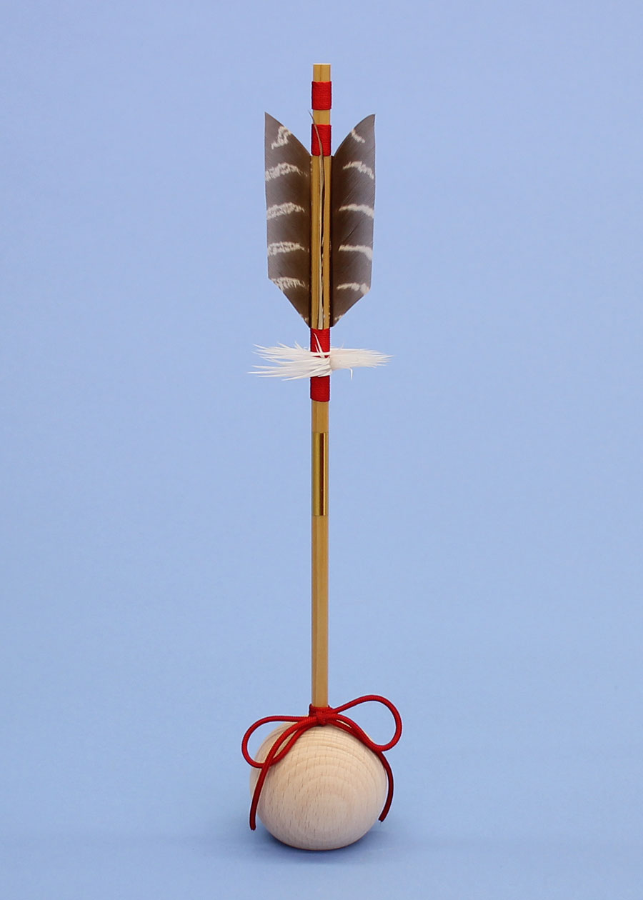 五月人形用、お飾り道具単品 矢立て飾り 27cm白木玉キジ