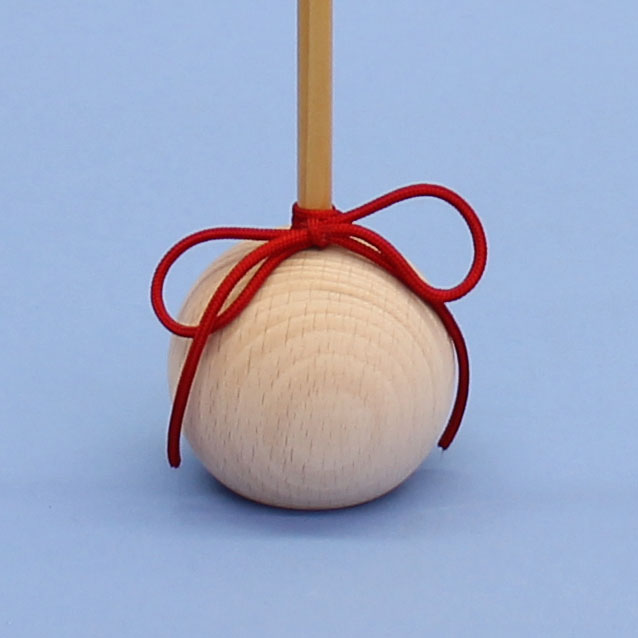 五月人偶单品装饰：箭矢立架装饰，27厘米白色木球雉鸡羽毛