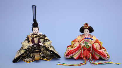 雛人形単品 親王3 小芥子 紺赤金襴u55