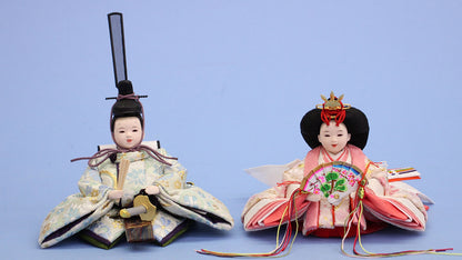 雛人形単品 親王2 刺繍まめびな #44