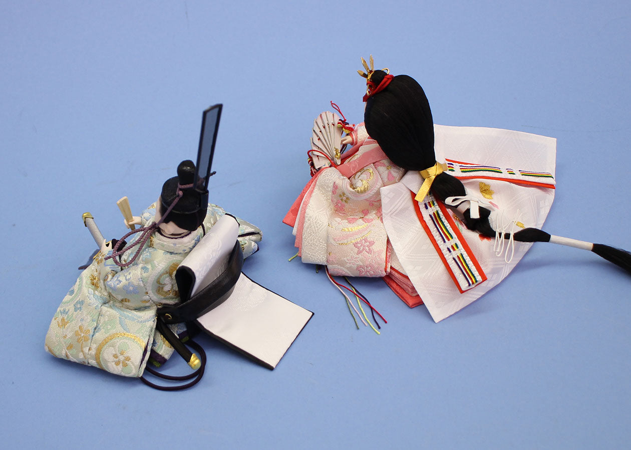 雛人形単品 親王2 刺繍まめびな #44　後ろから