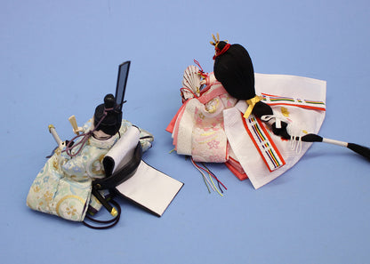 雛人形単品 親王2 刺繍まめびな #44　後ろから