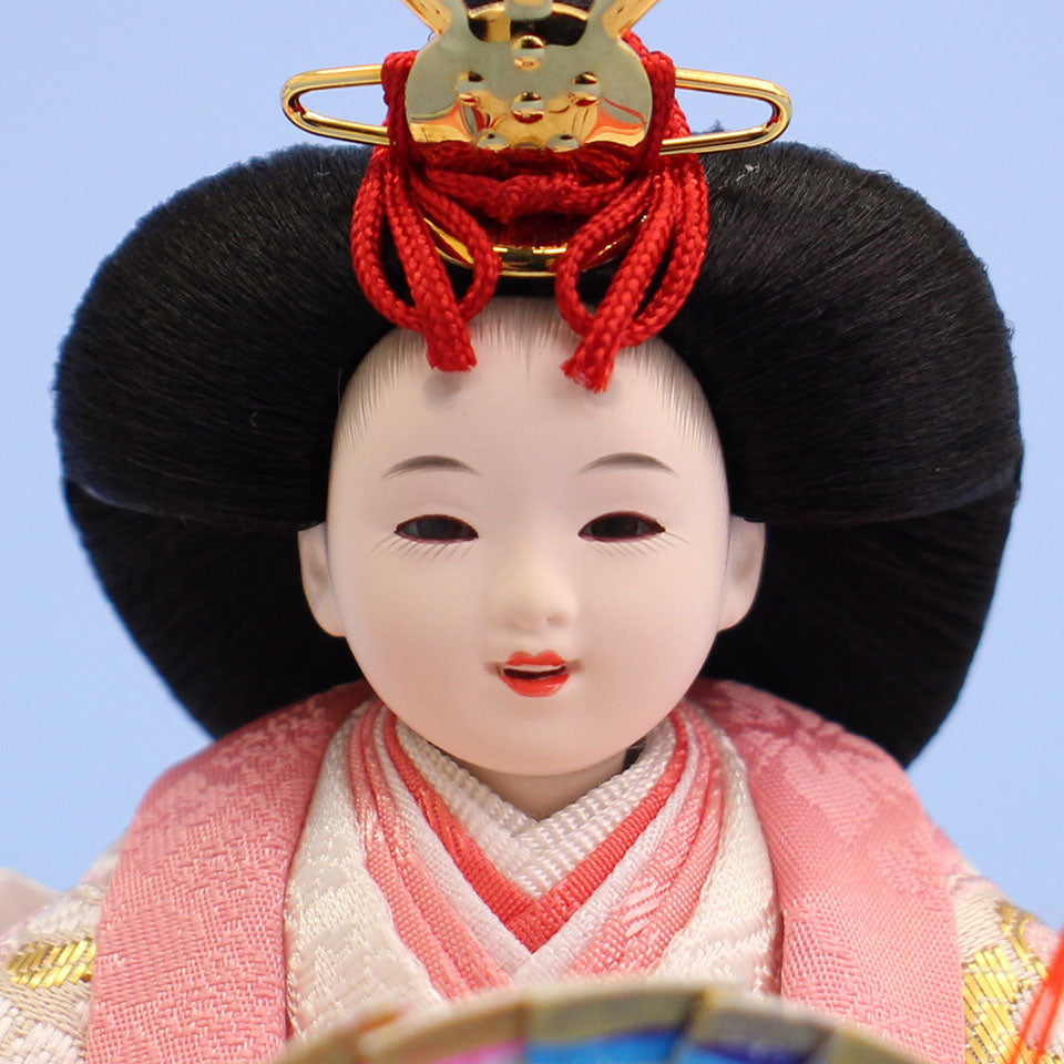 雛人形単品 親王2 刺繍まめびな #44　姫顔