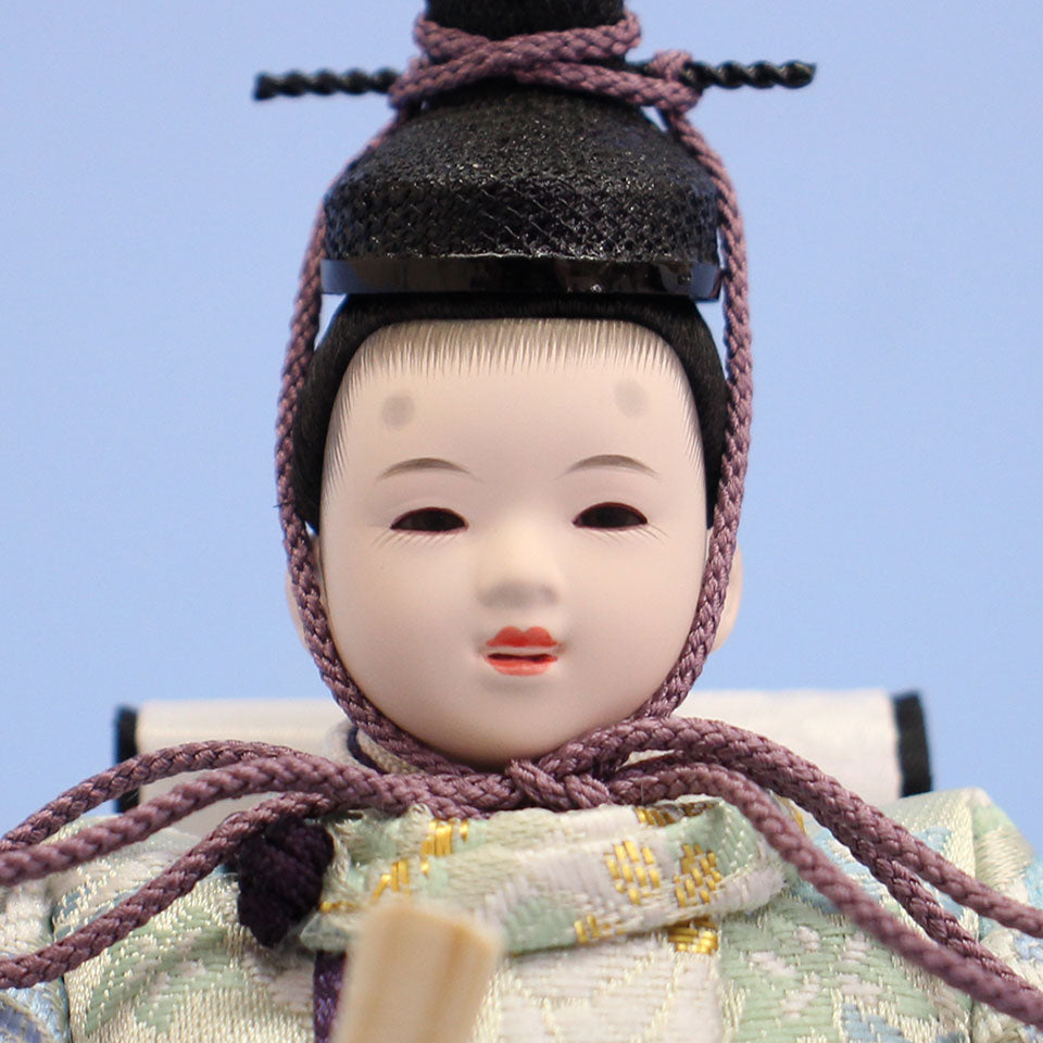 雛人形単品 親王2 刺繍まめびな #44　殿顔