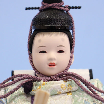 雛人形単品 親王2 刺繍まめびな #44　殿顔