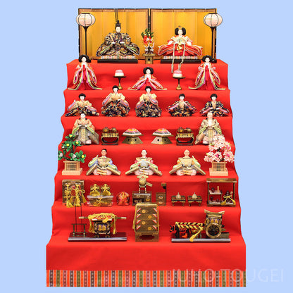 雛人形七段飾り105cm幅 十番十五人