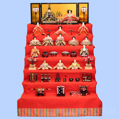 雛人形七段飾り 90cm幅 三五十五人