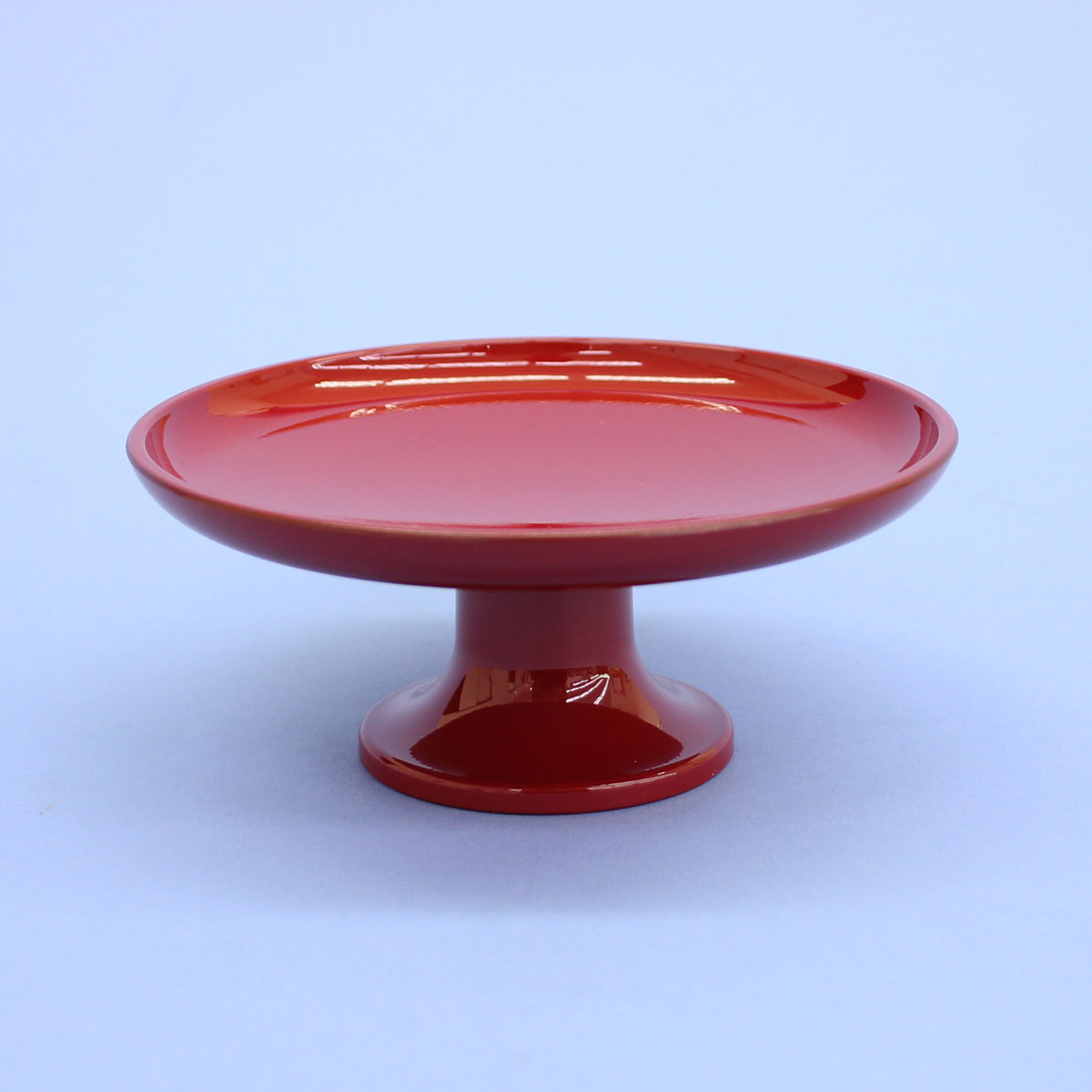 雛道具 樹脂製高坏 丸型朱塗（ミニ）