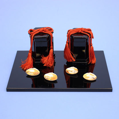 雛道具 高級本金手描き絵付き花貝合わせセット