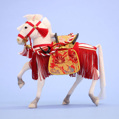 飾り馬  6号奉書馬出し飾り（白馬）