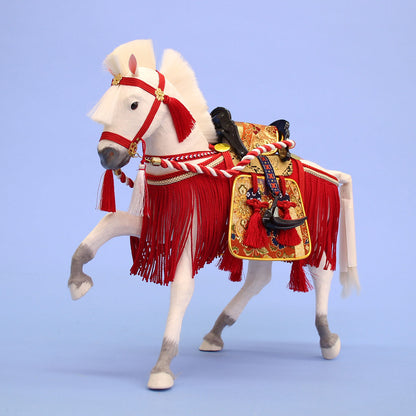 飾り馬  10号奉書馬出し飾り（白馬）前から