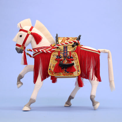 飾り馬  10号奉書馬出し飾り（白馬）横から