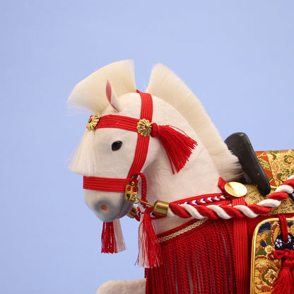 飾り馬  8号奉書馬出し飾り（白馬）顔