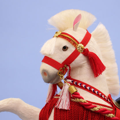 飾り馬  8号飾り馬蒼天出し飾り（白馬）顔