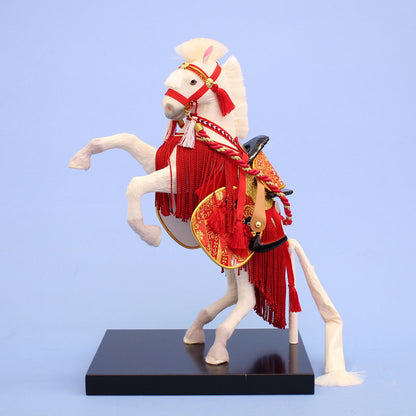 飾り馬  8号飾り馬蒼天出し飾り（白馬）横から