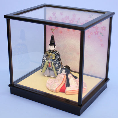 木目込み雛人形ケース入り寿鳳作源氏　横から