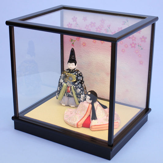 木目込み雛人形ケース入り寿鳳作源氏　横から