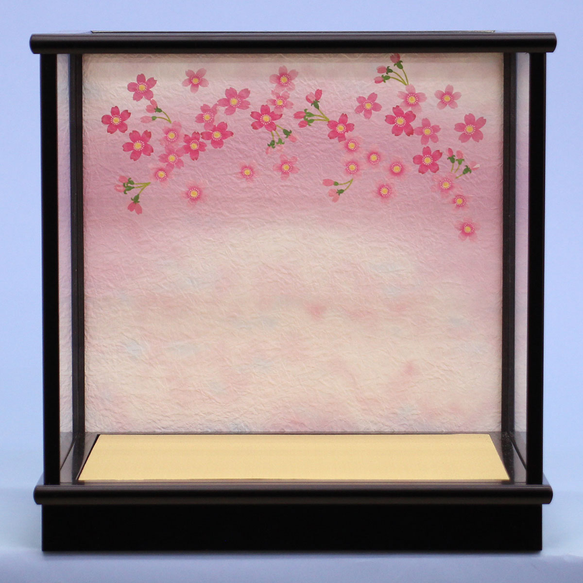 カブセ人形ケース 幅26cm 高さ25cm 9号25黒艶消し桜アーチ